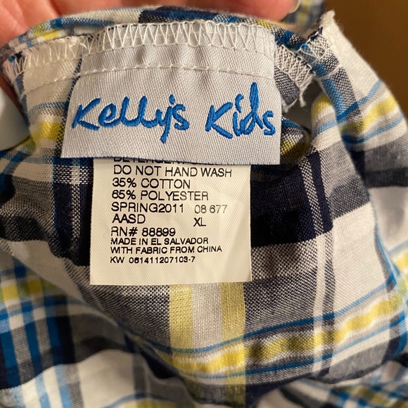 Excellent used condition Vintage Kelly’s Kids plaid dress size XL - Picture 6 of 8